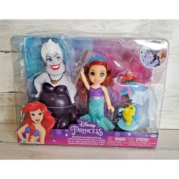 Disney Princess Little Mermaid Ariel & Ursula Petite Gift Set NEW & Sealed - Picture 1 of 7